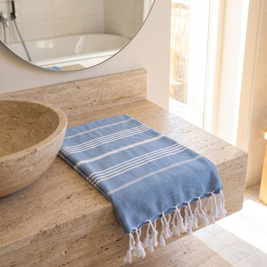 hamam handdoek blauw - sfeer