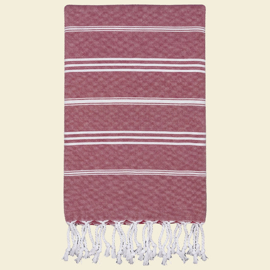 hamam handdoek bordeaux - op kleur
