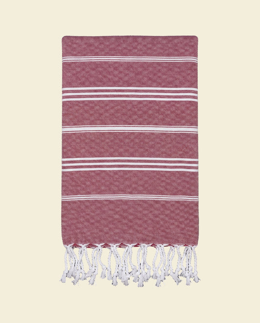 hamam handdoek bordeaux - op kleur