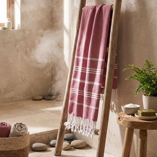 hamam handdoek bordeaux - sfeer