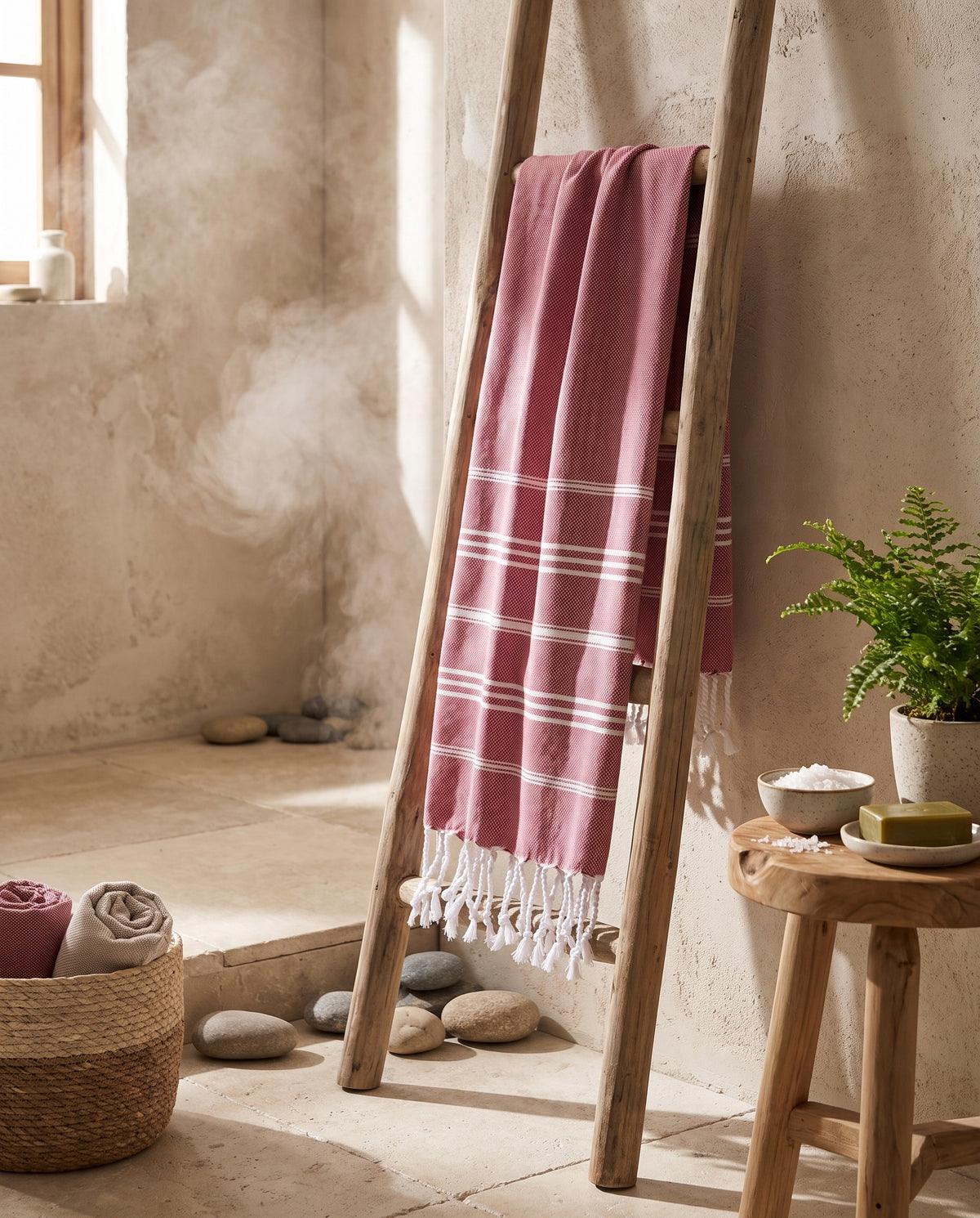 hamam handdoek bordeaux - sfeer