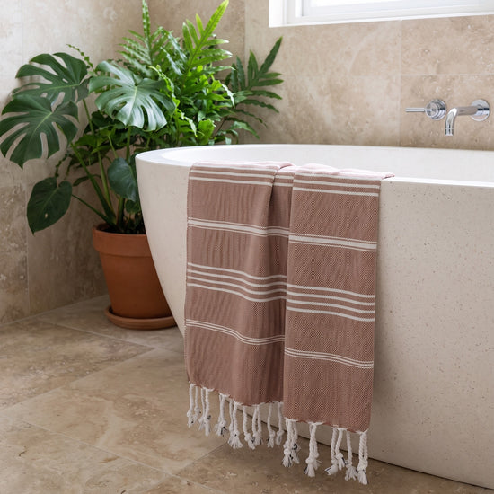 hamam handdoek bruin - sfeer