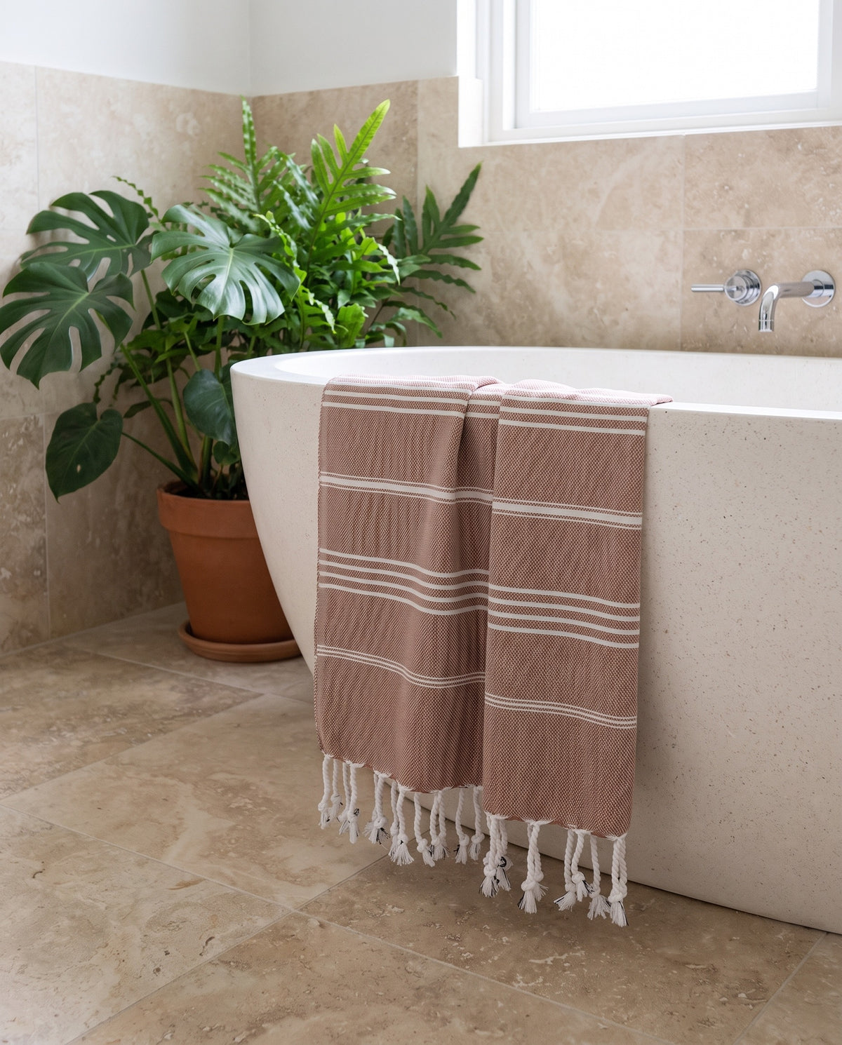 hamam handdoek bruin - sfeer