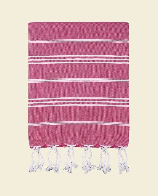 hamam handdoek cerise - op kleur