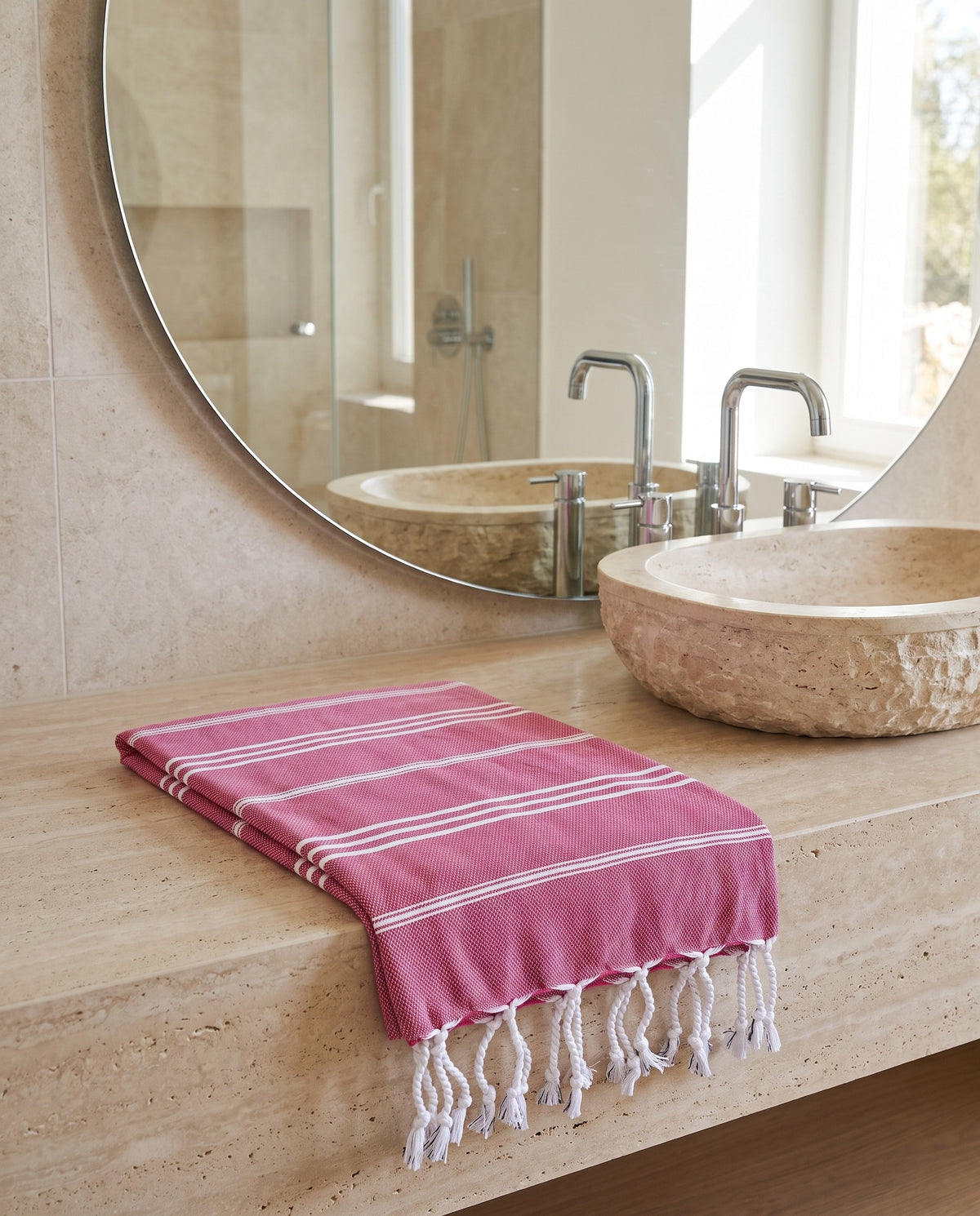 hamam handdoek cerise - sfeer