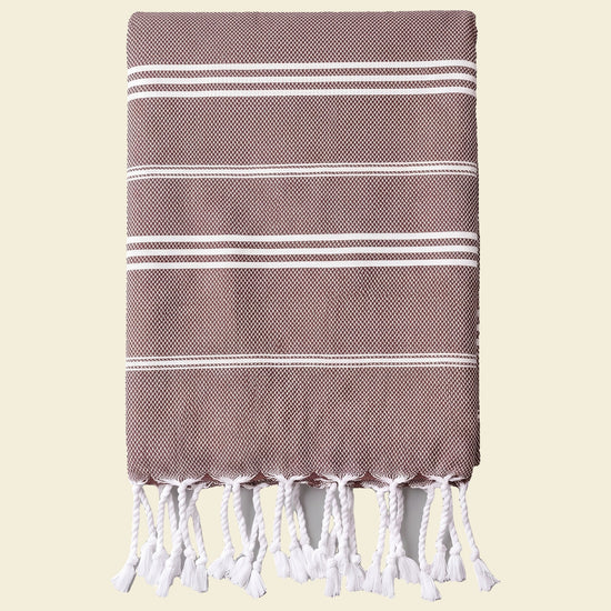 hamam handdoek chocolade - op kleur