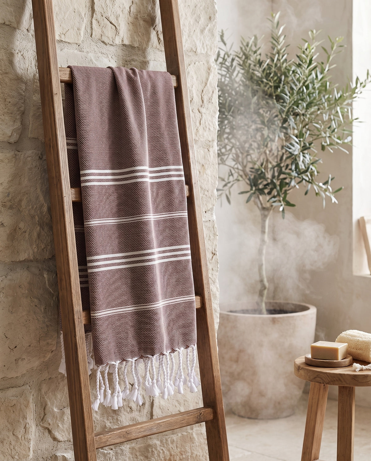 hamam handdoek chocolade - sfeer