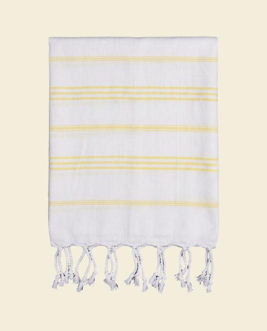 hamam handdoek citroengeel - op kleur