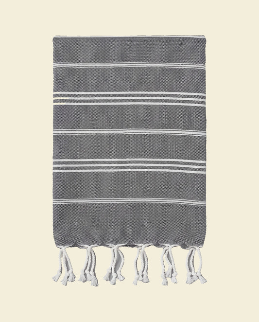 hamam handdoek donkergrijs - op kleur