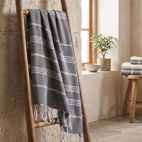 hamam handdoek donkergrijs - sfeer