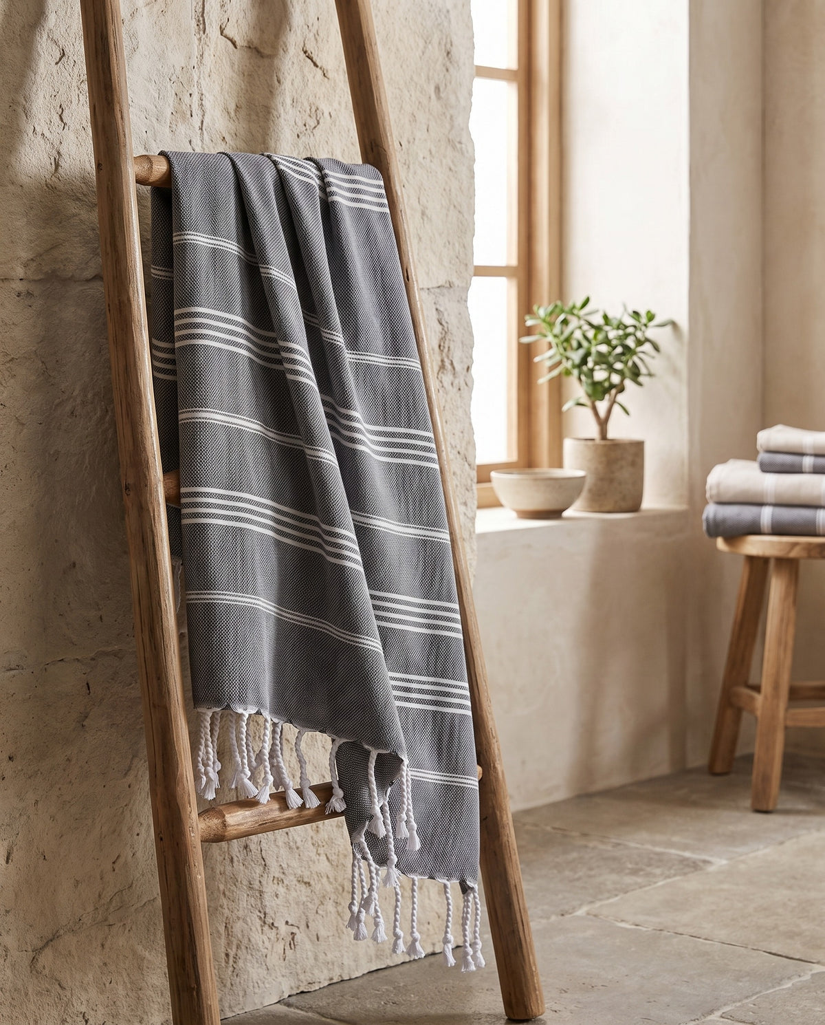 hamam handdoek donkergrijs - sfeer