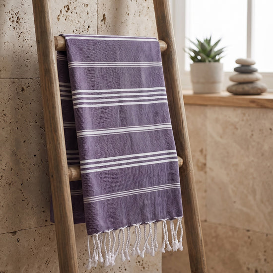 hamam handdoek donkerpaars - sfeer