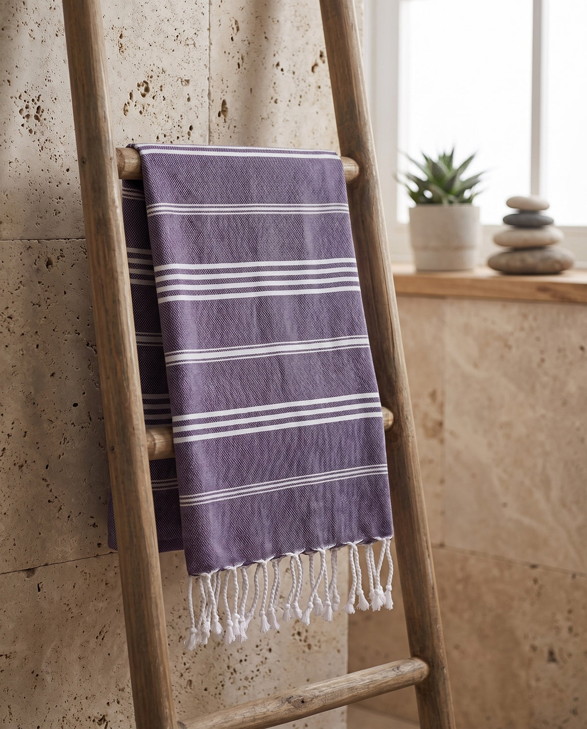 hamam handdoek donkerpaars - sfeer
