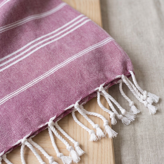 hamam handdoek framboos - detail