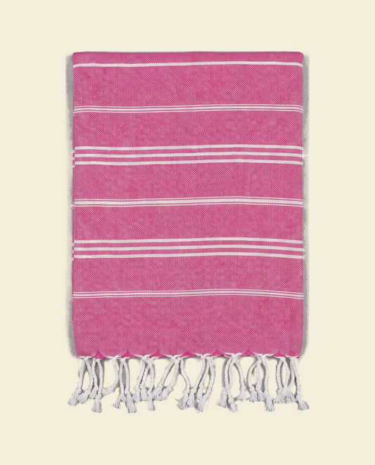 hamam handdoek fuchsia - op kleur