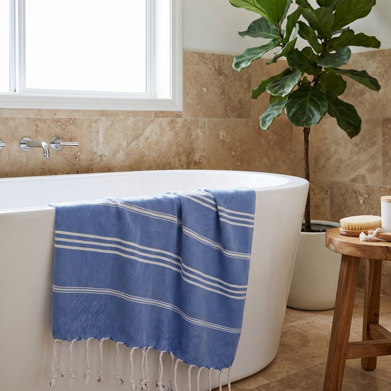 hamam handdoek grieksblauw - sfeer