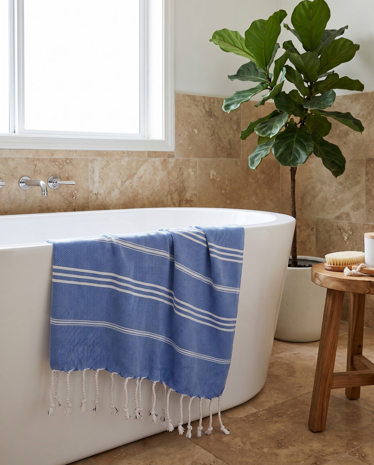 hamam handdoek grieksblauw - sfeer