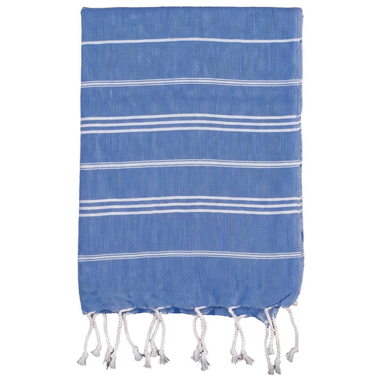 hamam handdoek grieksblauw - vrijstaand
