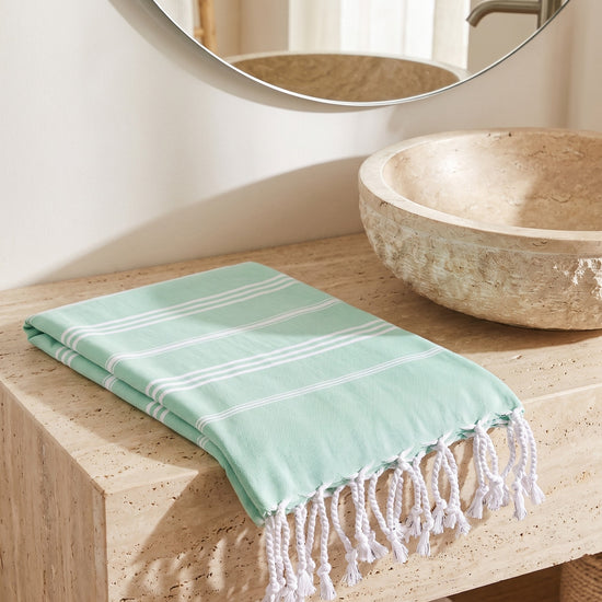 hamam handdoek helderzeegroen - sfeer