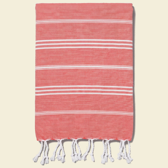 hamam handdoek koraalrood - op kleur
