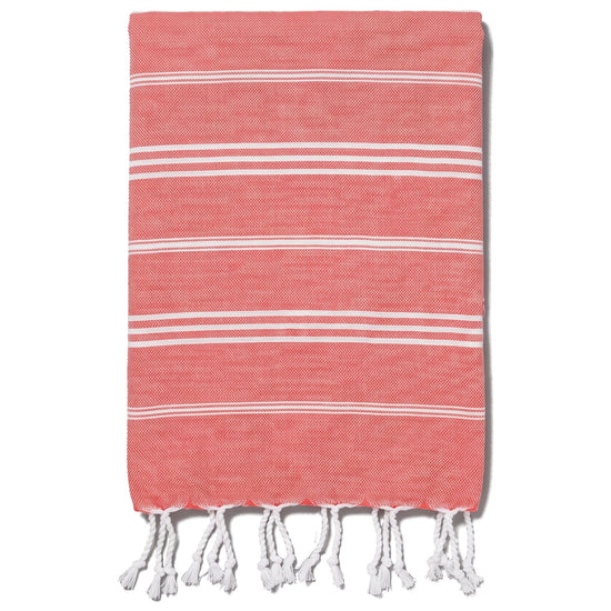 hamam handdoek koraalrood - vrijstaand