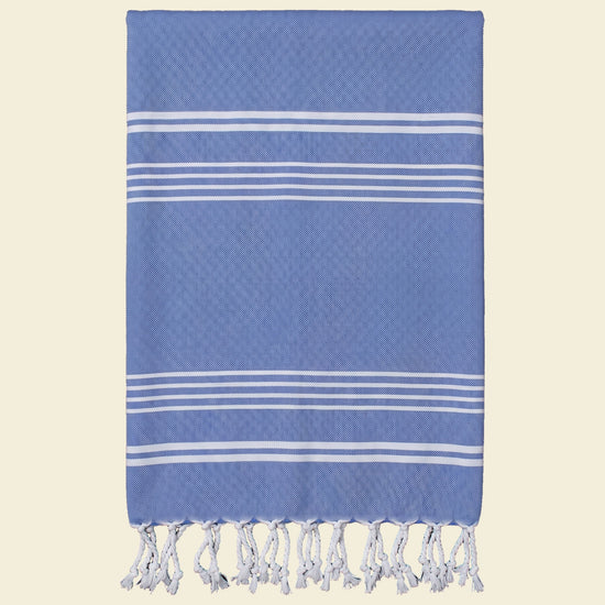 hamam handdoek korenbloemblauw - op kleur