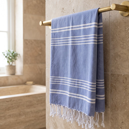 hamam handdoek korenbloemblauw - sfeer