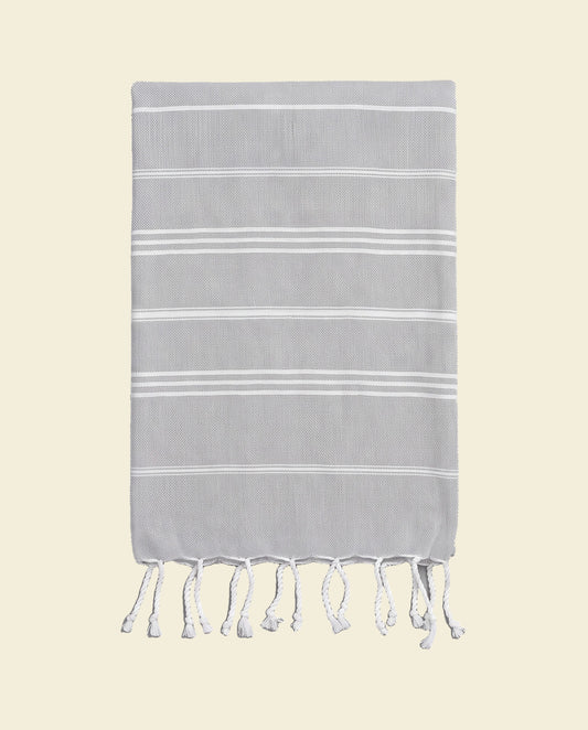 hamam handdoek lichtgrijs - op kleur