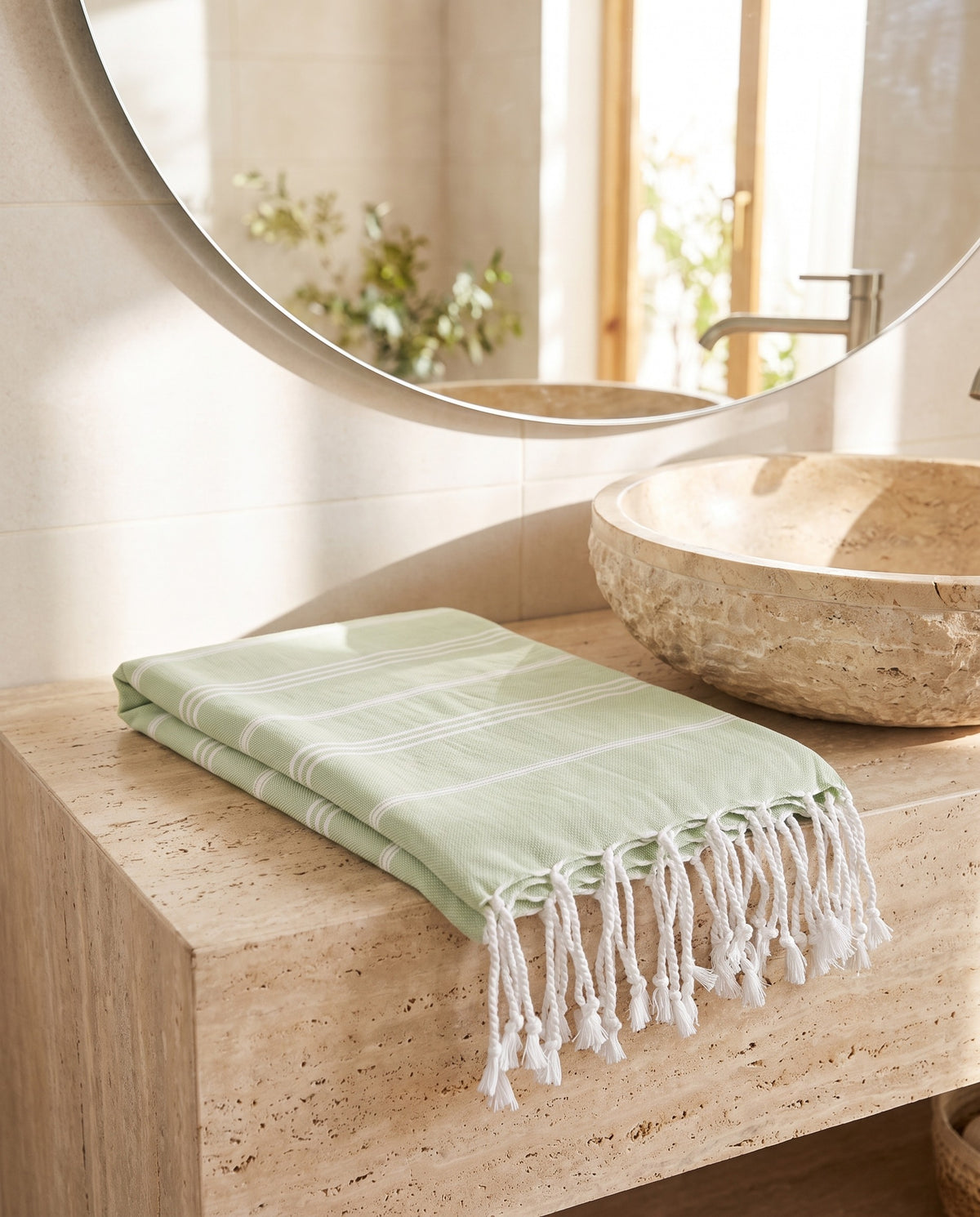 hamam handdoek lichtgroen - sfeer