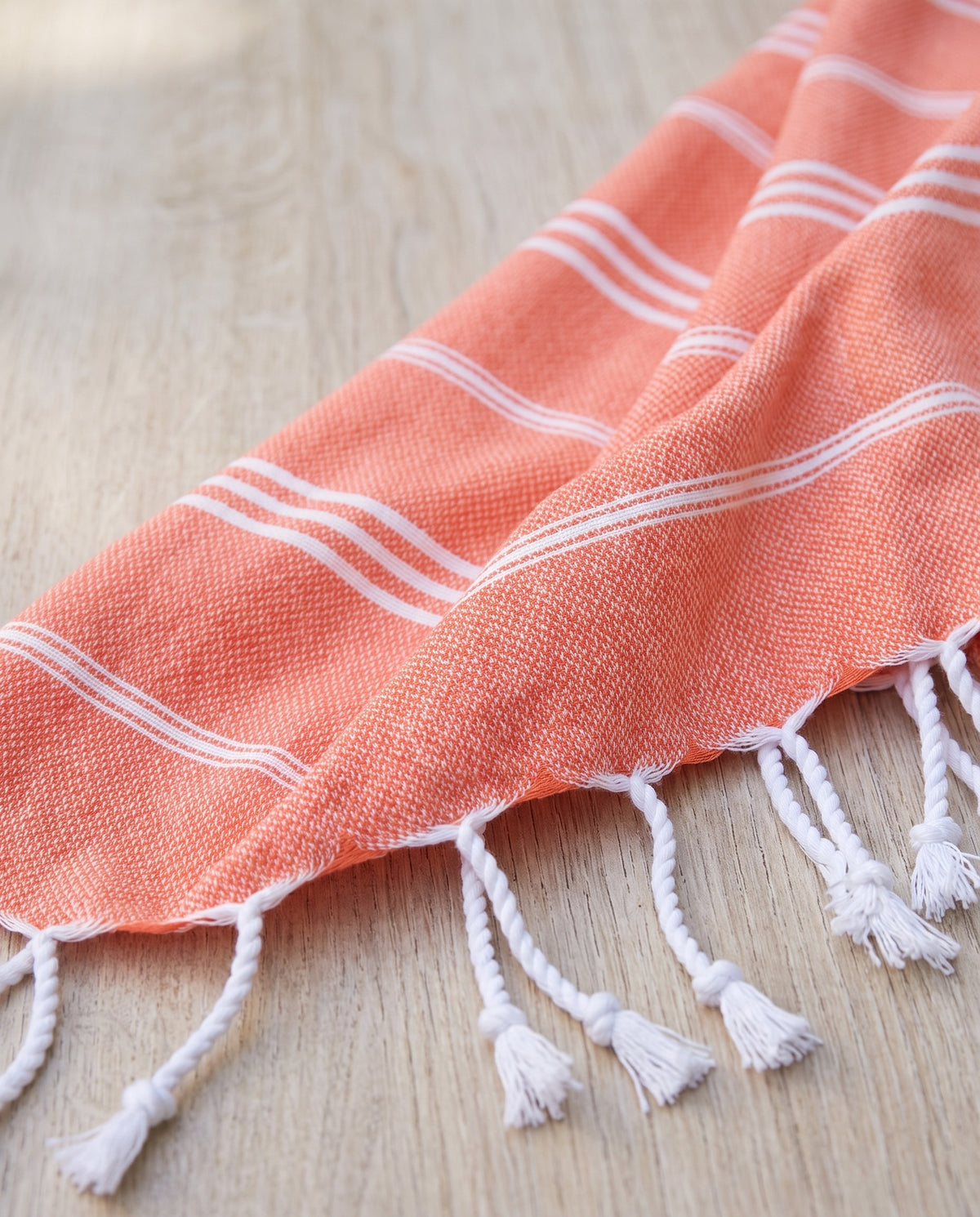 hamam handdoek mandarijn - detail