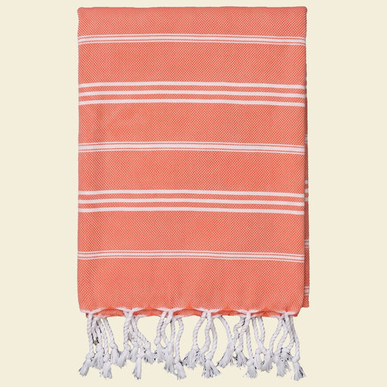 hamam handdoek mandarijn - op kleur
