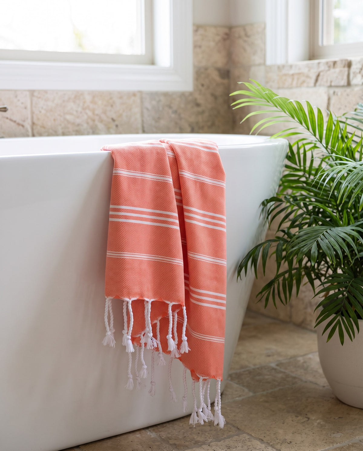 hamam handdoek mandarijn - sfeer