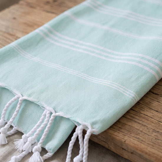 hamam handdoek mint - detail