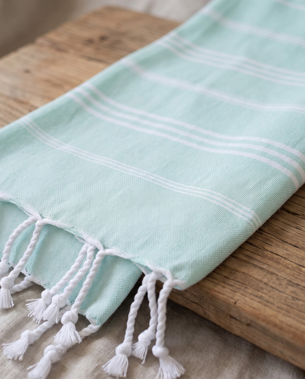 hamam handdoek mint - detail