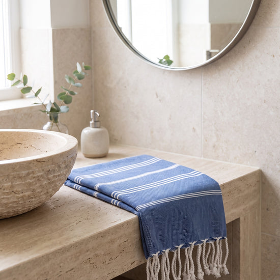 hamam handdoek parlementblauw - sfeer