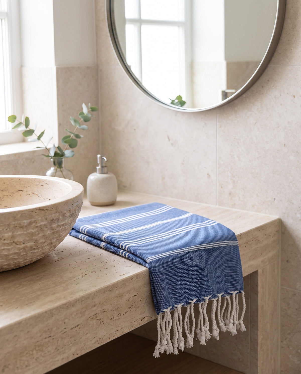 hamam handdoek parlementblauw - sfeer