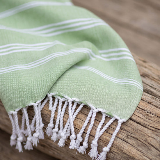 hamam handdoek pistache - detail