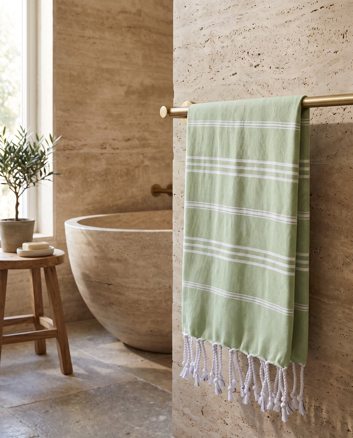 hamam handdoek pistache - sfeer