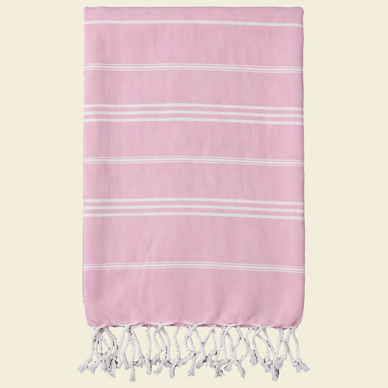 hamam handdoek poederroze - op kleur