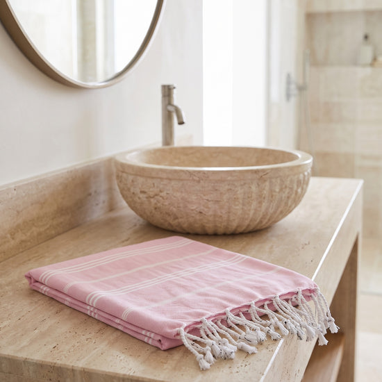 hamam handdoek poederroze - sfeer