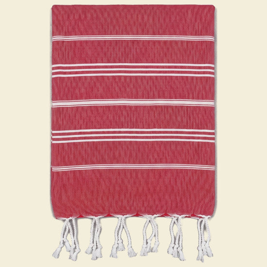 hamam handdoek robijnrood - op kleur