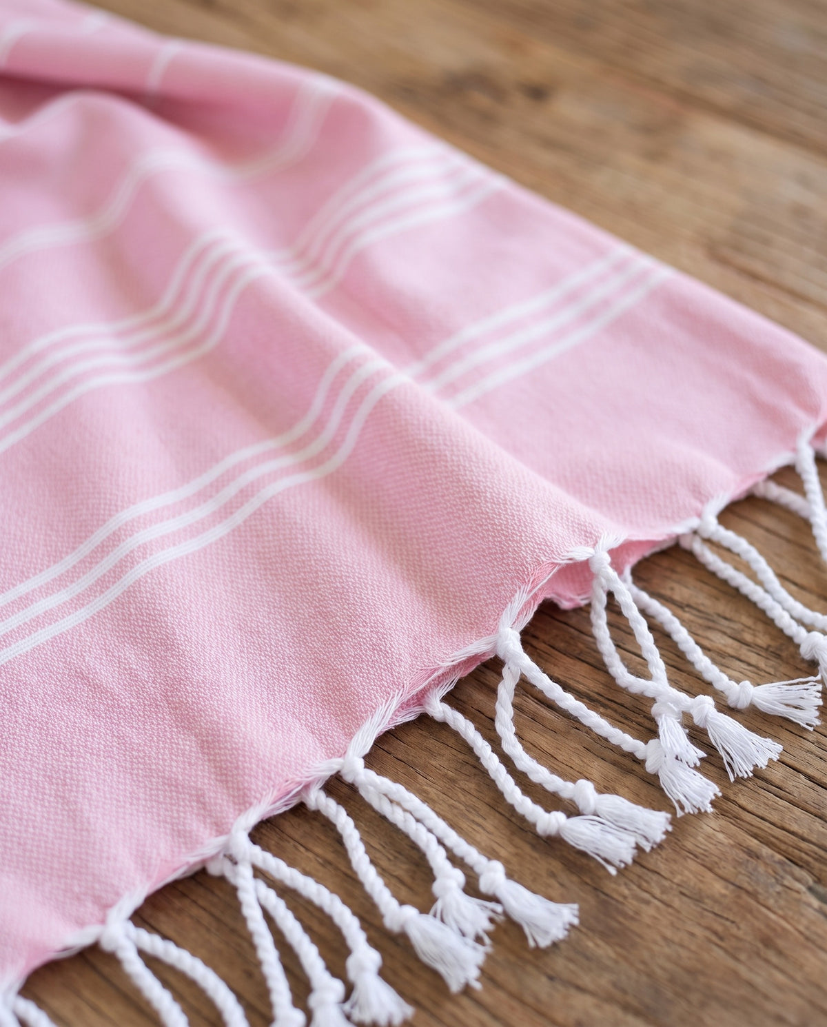 hamam handdoek roze - detail