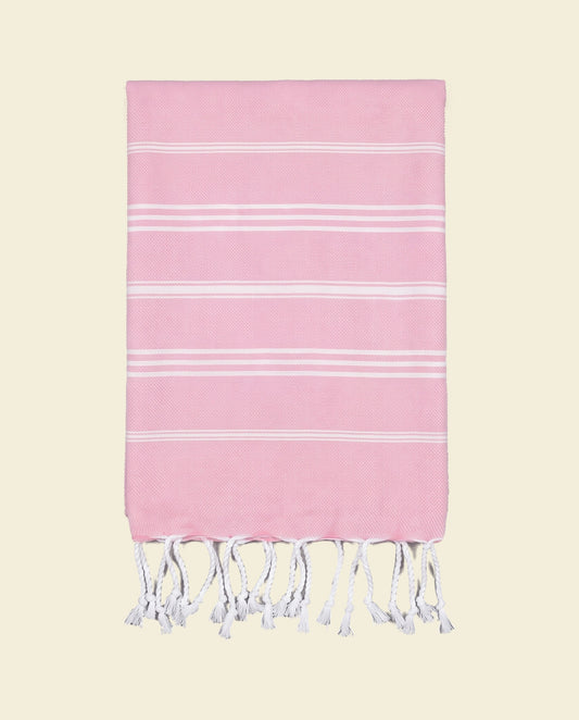 hamam handdoek roze - op kleur