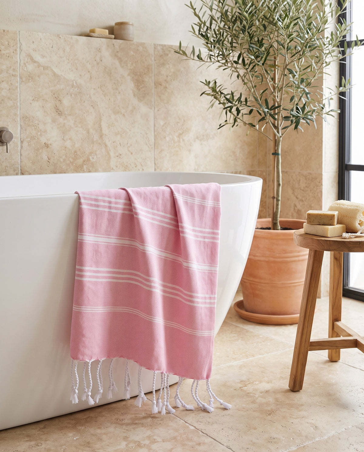 hamam handdoek roze - sfeer