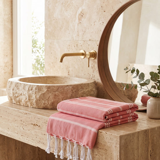 hamam handdoek steenrood - sfeer