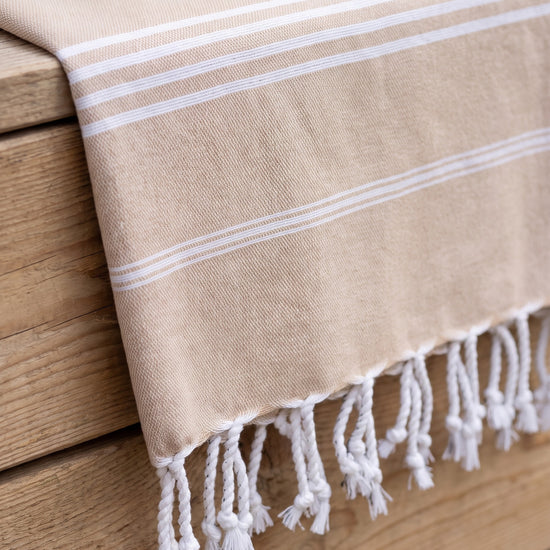 hamam handdoek zand - detail