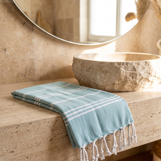 hamam handdoek zeegroen - sfeer