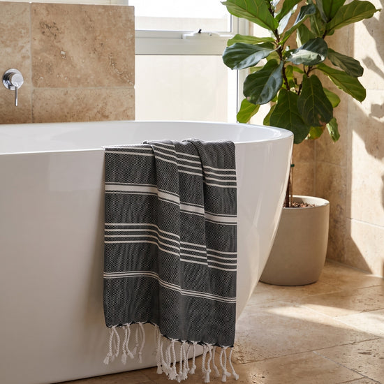 hamam handdoek zwart - sfeer