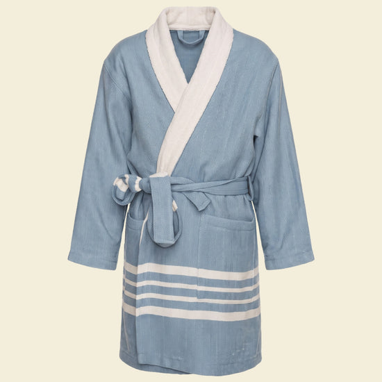 hamam kinderbadjas air blue - op kleur