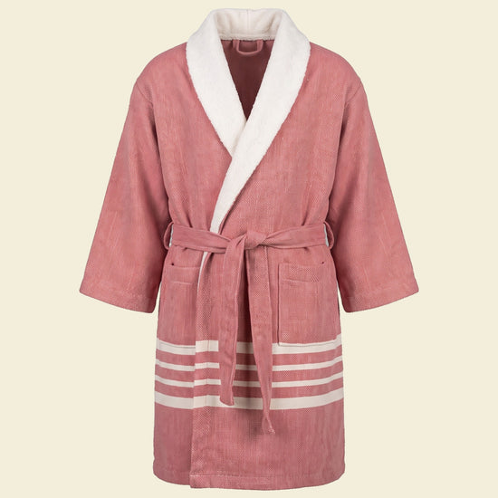 hamam kinderbadjas dusty rose - op kleur